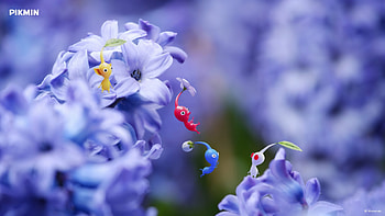Pikmin Among Purple Blooms | Springtime Pikmin | Flowerfield Pikmin | Pikmin Petal Parade, Pikmin HD wallpaper