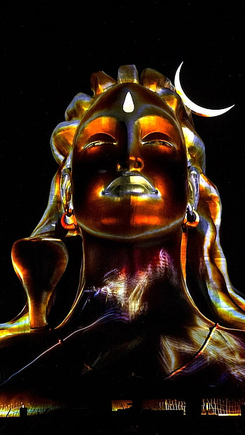 Lord Shiva , Adiyogi, Night Background HD phone wallpaper