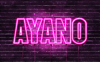 Happy Birtay Ayano, , pink neon lights, Ayano name, creative, Ayano Happy Birtay, Ayano Birtay, popular japanese female names, with Ayano name, Ayano HD wallpaper