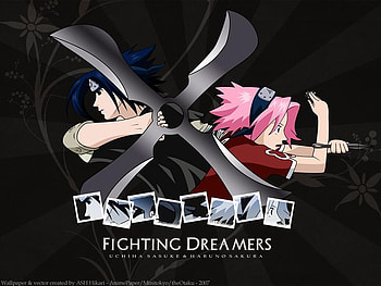 Sasuke & Sakura, stuff, black, anime, love HD wallpaper