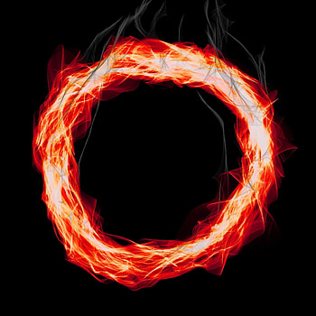 Fire ring, circle, abstract, flame HD phone wallpaper