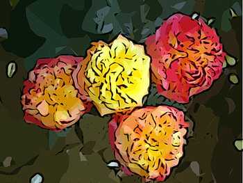 Roses artwork, artwork, abstract, roses, graphy HD wallpaper