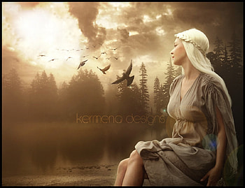 Far Away, lady, birds, abstract, fantasy HD wallpaper