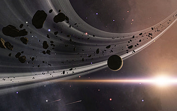 Universe, Stars, Flash, Planet, Asteroids HD wallpaper