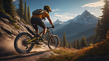 Downhill Ride, mountain bike, bike, mountain, cycling, biker HD wallpaper