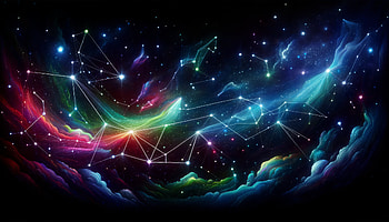 Vibrant Star Constellation, star constellation, galaxy, Stars, cosmic, colorful HD wallpaper