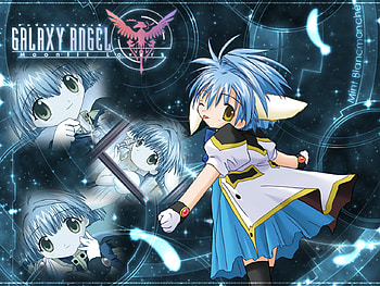 Mint Galaxy angel Moonlit lovers, blue, feathers, bunny ears, uniform, mint, anime, pics, galaxy angel, female HD wallpaper