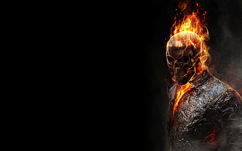 Burning Ghost Rider, ghost-rider, superheroes HD wallpaper