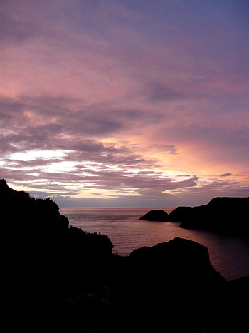 Nature, Sunset, Sky, Rocks, Dark HD phone wallpaper