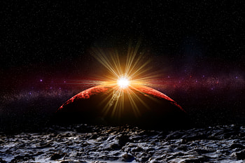 Universe, Stars, Galaxy, Planet, hop, Eclipse HD wallpaper
