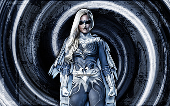 Dove, blue grunge background, superheroes, DC Comics, vortex, Hawk and Dove, DC Universe, Dove superhero, Dove HD wallpaper