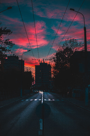 Cities, Sunset, Clouds, City, Movement, Traffic, Street HD phone wallpaper