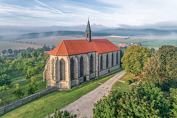 Aerial shot of Klosterkirche Wittenburg, Germany, religious, church HD wallpaper
