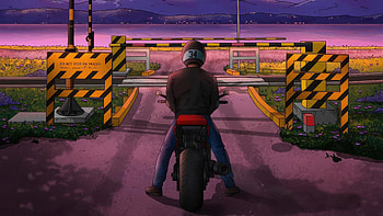Bike Rider Scifi, biker, scifi, artist, artwork, digital-art HD wallpaper