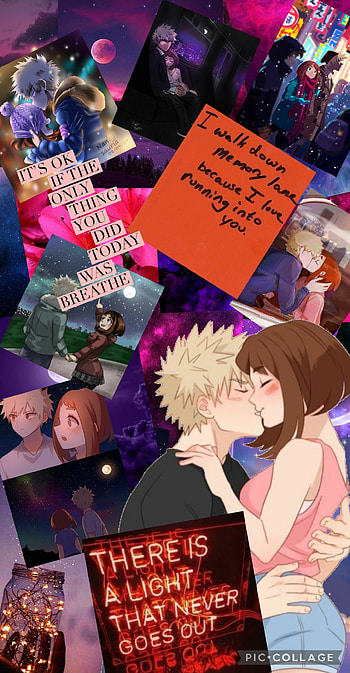 Kacchako, ochako uraraka, dark pink, uraraka, bakugou, katsuki, mha, bnha, bnha ship, cute, orange, mha ship, japanese, uravity, winter night aesthetic, ground zero, class 1a, ochako, positive quotes, anime, katsuki bakugou HD phone wallpaper