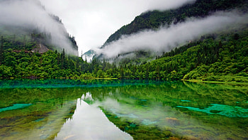 Smoky Hills, smoky, hills, reflection, trees, nature, mountains, lake HD wallpaper