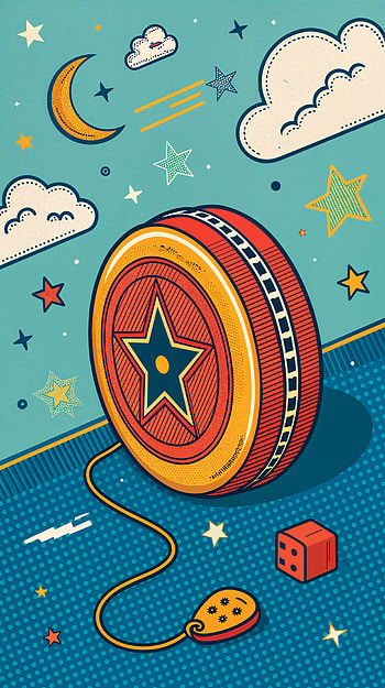 Playful Yoyo , Stars, cloud, toy HD phone wallpaper