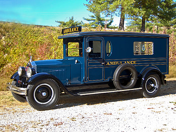 1926 buick ambulance, ambulance, grass, buick, tree HD wallpaper