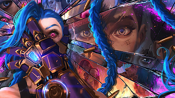 Arcane: League of Legends, Jinx character, Action-packed animation, Stunning artwork HD wallpaper