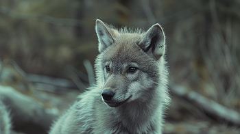 Majestic Wolf Cub, wolf cub, wolf, Wildlife, animal portrait, nature HD wallpaper