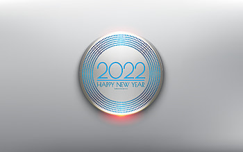 Happy New Year 2022, , blue 3d elements, 2022 New Year, 2022 infographics background, 2022 concepts, 2022 metal background HD wallpaper