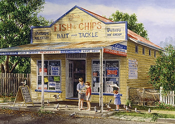 fish n, chips, retro, old time, vintage, house HD wallpaper