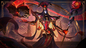 Karthus Arcana Skin LoL Splash Art, Video Game, League Of Legends, Red, Karthus (League Of Legends) HD wallpaper
