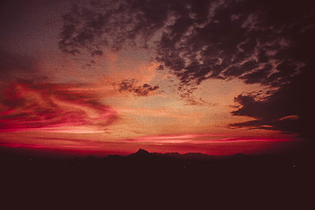 Nature, Sunset, Sky, Mountains, Clouds HD wallpaper