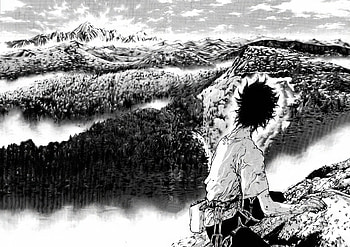 The Climber Manga-Inspired Mountain Vista, manga, The Climber, Mori Buntarou HD wallpaper