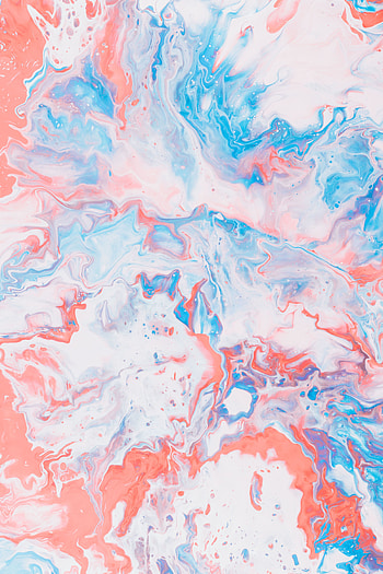 Asymmetric, paint art, blue-pink HD phone wallpaper
