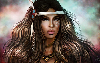 Fantasy, Art, Girl, Paints, Face HD wallpaper