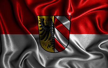 Nuremberg flag, , silk wavy flags, german cities, Flag of Nuremberg, fabric flags, Day of Nuremberg, 3D art, Nuremberg, Europe, cities of Germany, Nuremberg 3D flag, Germany HD wallpaper