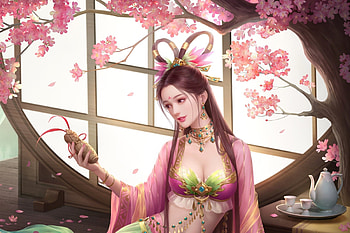 Princess, superb, pink, frumusete, fantasy, asian, gorgeous, girl HD wallpaper