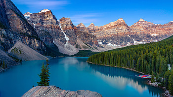 Moraine Lake, Turquoise water, Valley of the Ten Peaks, Serene nature HD wallpaper