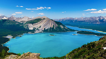 Sarrail Ridge, Kananaskis Alberta, sky, hills, water, landscape, clouds, canada HD wallpaper
