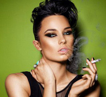 Smoking, sexy, model, woman HD wallpaper