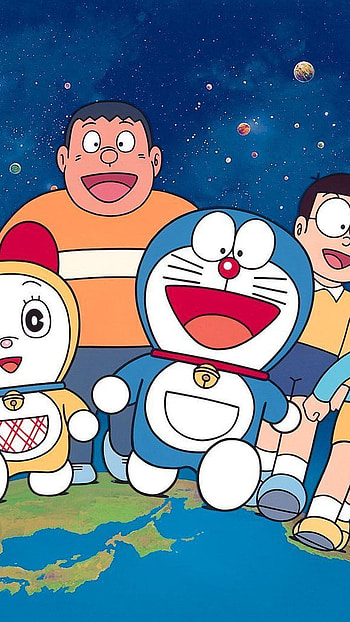 Doraemon, title track singing, singing, cartoon HD phone wallpaper