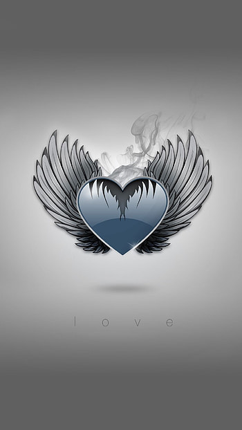 Heart With Wings, Love , Wings , Romantic ry HD phone wallpaper