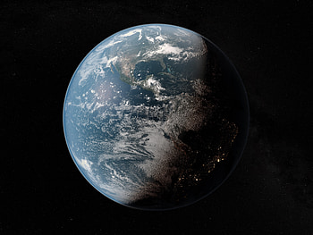 Universe, Stars, Land, Earth, Shadow, Planet HD wallpaper
