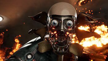 Atomic Heart Robot, video game, Atomic Heart, horror, cyborg, fire HD wallpaper