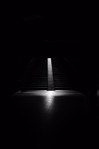 Darkness, Dark, Bw, Chb, Ladder, Stairs, Room, Premises HD phone wallpaper