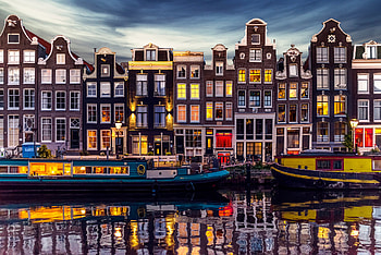 Amsterdam, Netherlands, , Boat, Canal, City, House, Reflection, Cities HD wallpaper