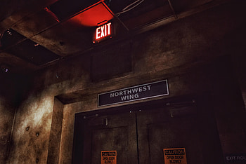Words, Neon, Inscription, Pointer, Output, Exit HD wallpaper