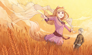 Holo & Kraft Lawrence, Anime, Spice and Wolf: Merchant Meets the Wise Wolf, Holo (Spice & Wolf), Kraft Lawrence HD wallpaper