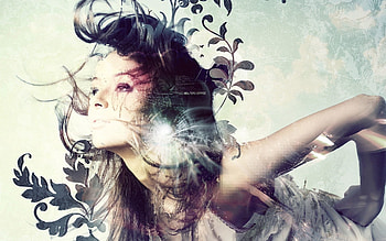 Abstract, Shining, Shine, Light, Girl, Hair HD wallpaper