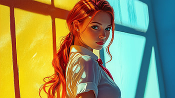 Chic Preppy Woman - Stunning, woman, preppy, portrait, girl, red hair HD wallpaper