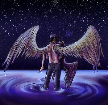Midnight Fairy, fairy, water HD wallpaper