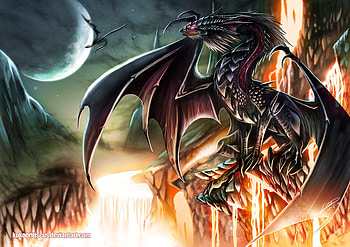 Black Demon, dragon, hell dragon, black dragon, demon HD wallpaper