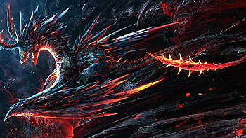 Elegant dragons, Majestic creatures, Enigmatic allure, Mystical presence HD wallpaper