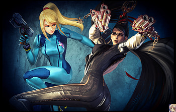 ... Samus Aran/Zero Suit and Bayonetta by FireFox4X HD wallpaper